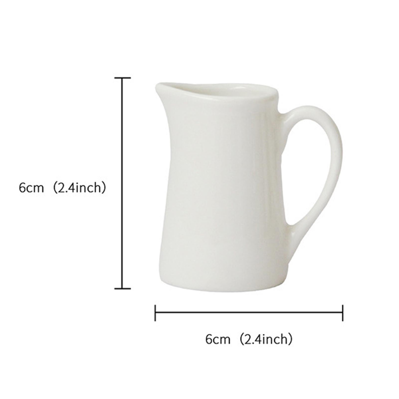 White Porcelain Classic Creamers Ceramic Cream Jugs Sauces Salad Spices