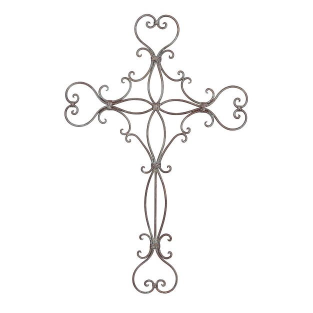 Metal Cross Scroll Wall Decor Black Olivia amp May