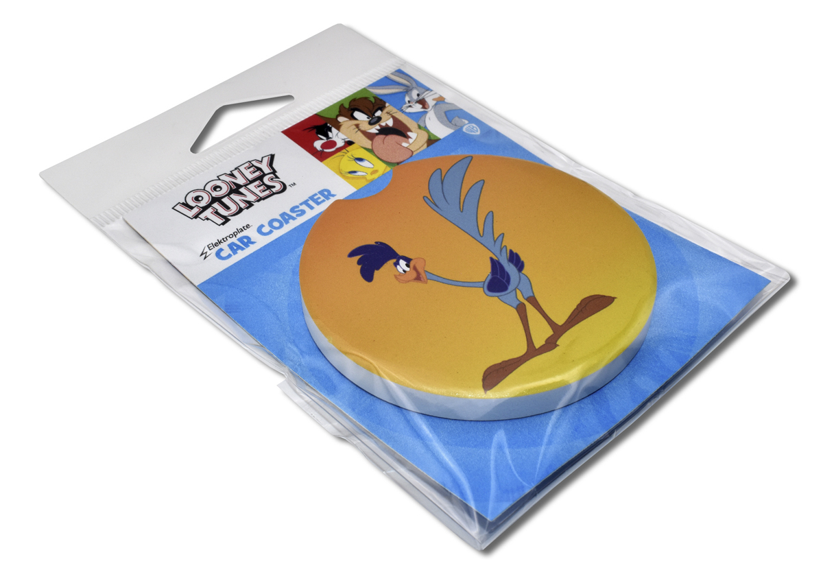 Looney Tunes 833248 Looney Tunes Road Runner Character Absorbent Car Coasters