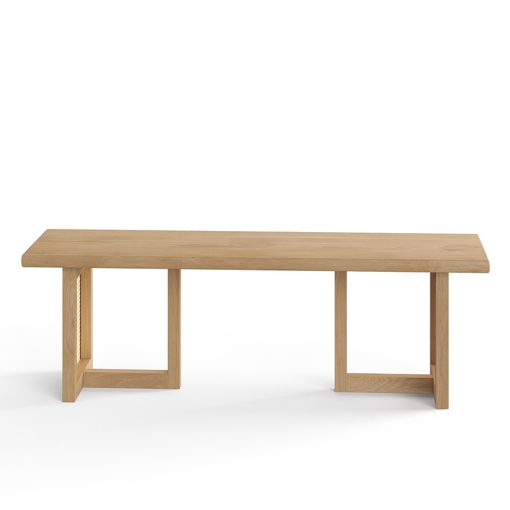 Havenwood Rectangular Cane Dining Bench