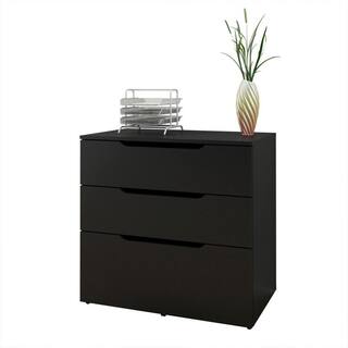 Nexera Next Black 3-Drawer Decorative File Cabinet 600306