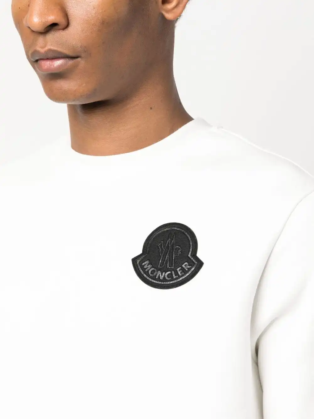 MONCLER Logo Applique Sweatshirt White