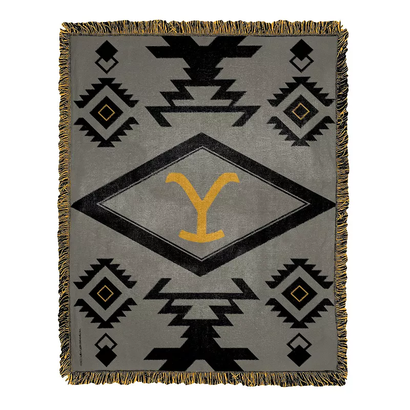 Yellowstone Logo Western Jacquard Throw