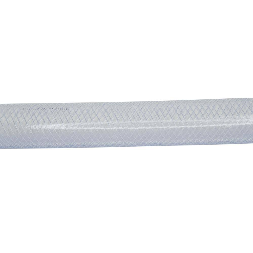 Everbilt 2 in. O.D. x 1-12 in. I.D. x 24 in. Clear PVC Braided Vinyl Tube HKP002-PVC009