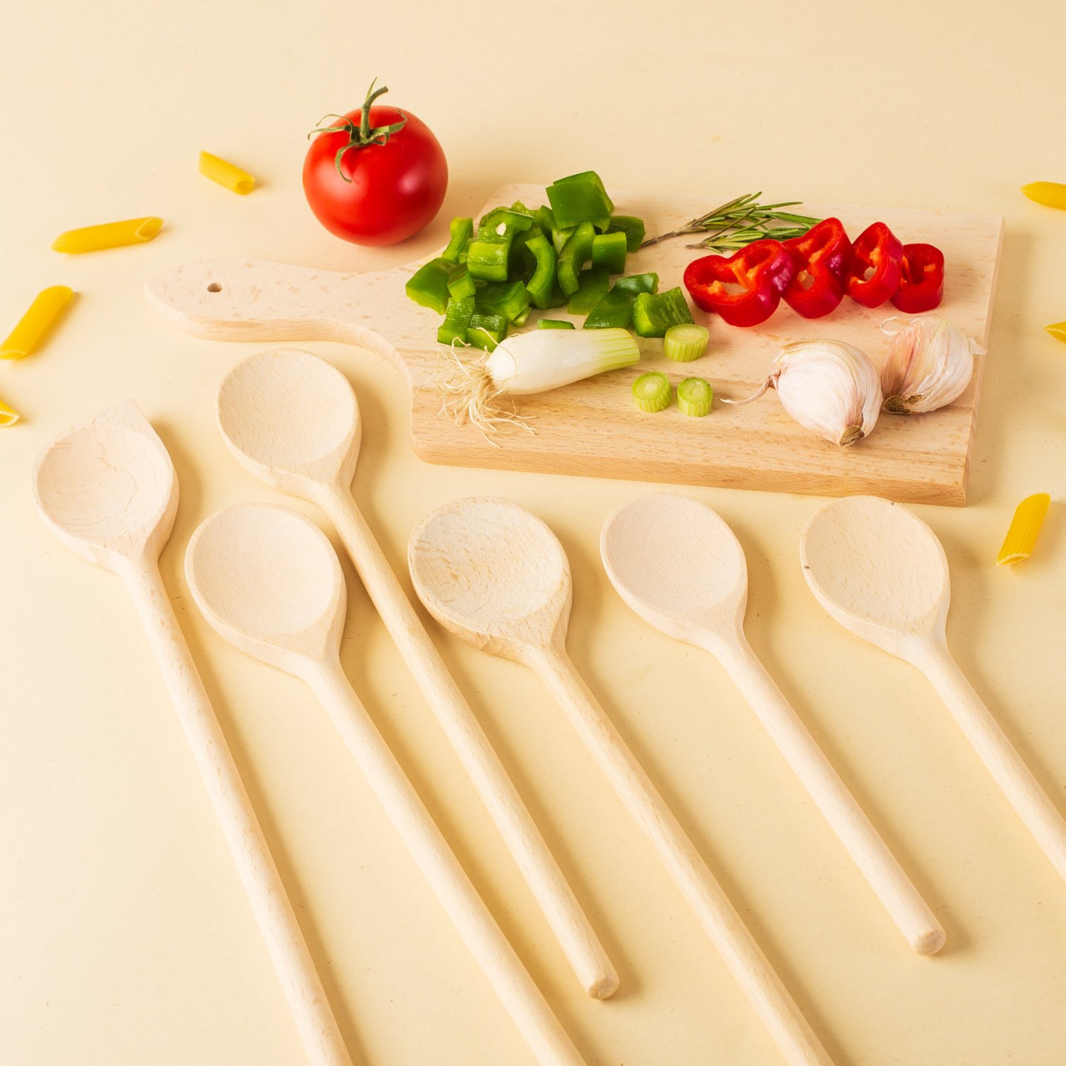 Tuuli Kitchen 6 Piece Wooden Cooking Spoons Kitchen Utensil Set