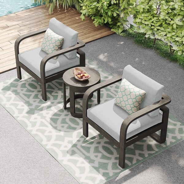 Corvus Annette 3piece Outdoor Chat Set with Sunbrella Pillows