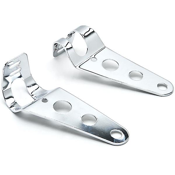 Chrome Headlight Mounting Bracket Fork Ears 31-37mm Compatible with Harley Davidson Screamin Eagle