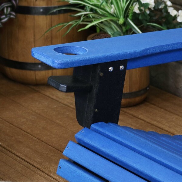 Sunnydaze AllWeather Outdoor Adirondack Chair with Drink Holder