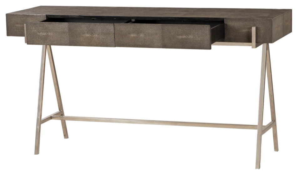 Charcoal Shagreen Console Table  Andrew Martin Sampson   Contemporary   Console Tables   by Oroa   Distinctive Furniture  Houzz