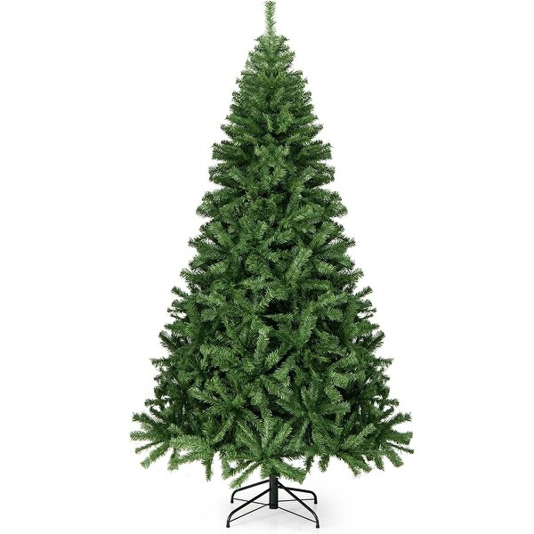 7.5ft Christmas Tree with 1346 Branch Tips Artificial Xmas Tree with Metal Hinges and Foldable Base