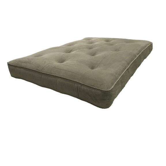 8 Plush Gray Double Poly Single Foam Futon Mattre...