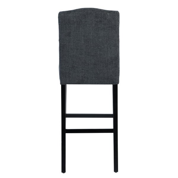 Set of 2 Traditional Upholstered High Stools，