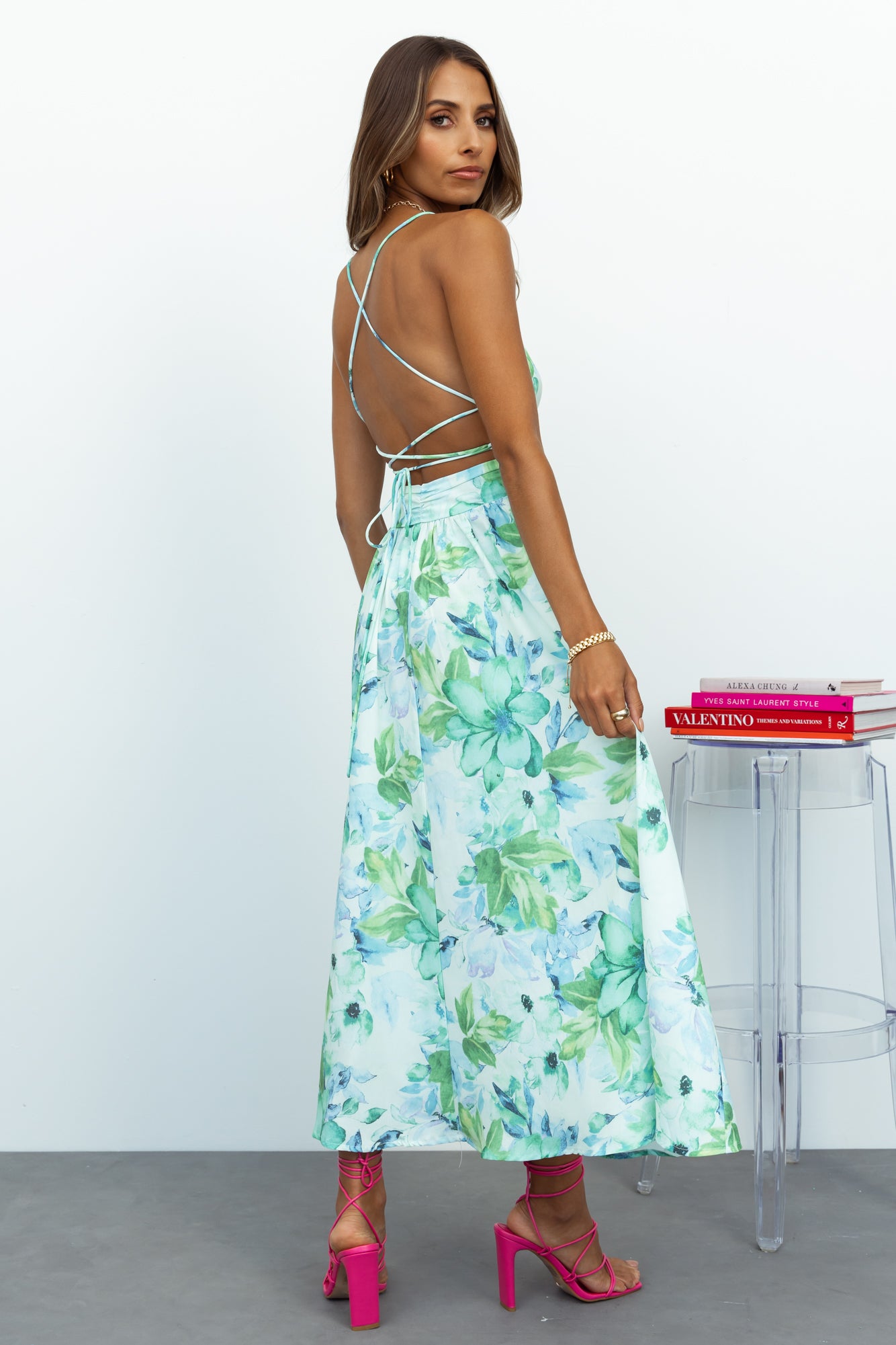 Waiting In The Sun Midi Dress Aqua