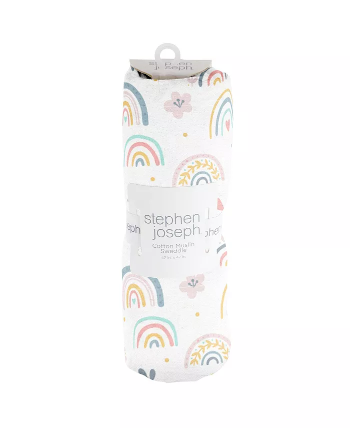 Stephen Joseph Baby Girls Muslin Blanket