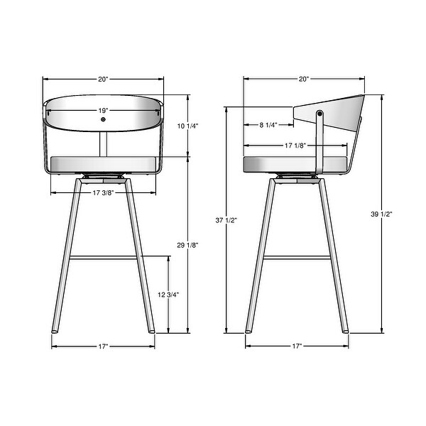 Amisco Quinton Swivel Counter and Bar Stool