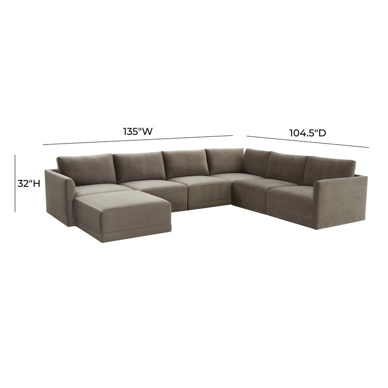 Willow Modular 7 Piece Large Chaise Sectional