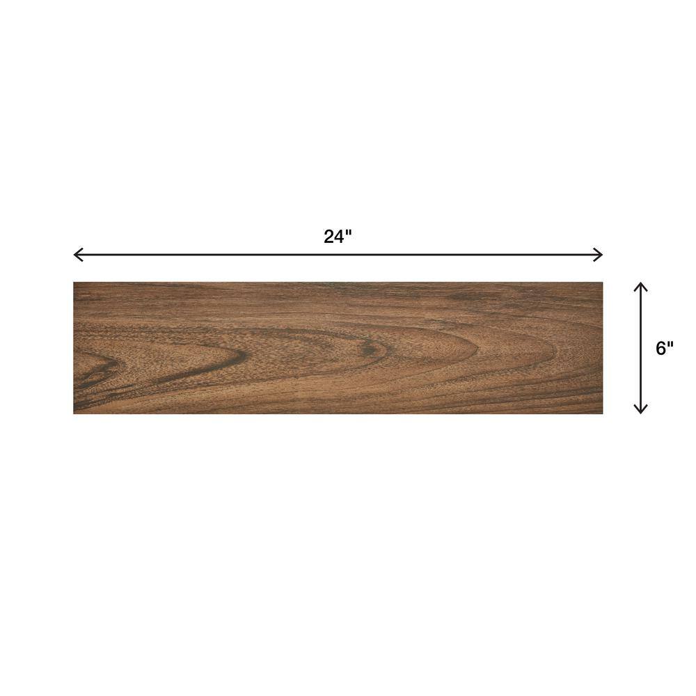 Daltile Baker Wood Walnut 6 in. x 24 in. Glazed Porcelain Floor and Wall Tile (392.85 sq. ft.Pallet) BK10624HDPL1PR