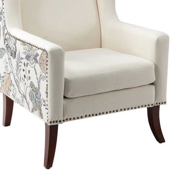 Hagens Wooden Upholstered Armchair with Square Arms by HULALA HOME