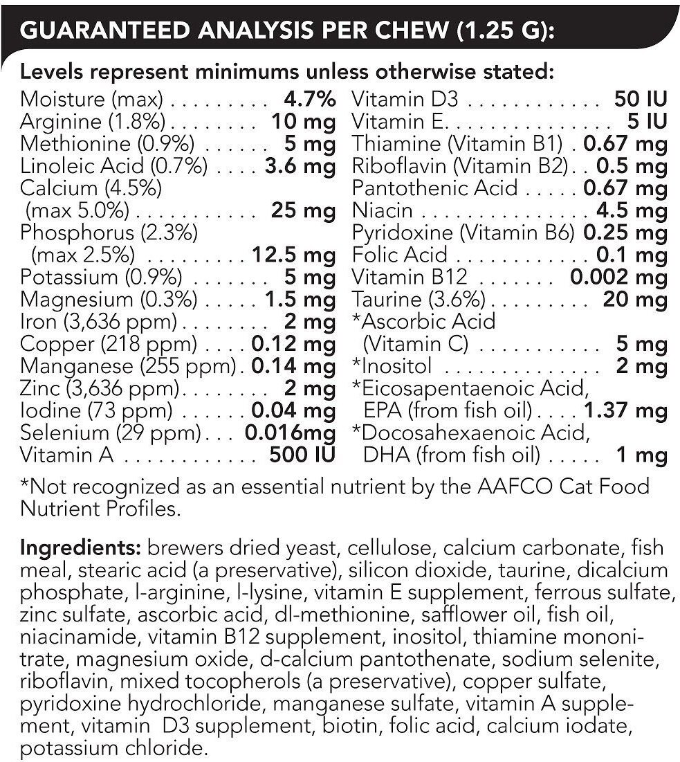 VetriScience Nu Cat Chewable Tablets Multivitamin for Cats