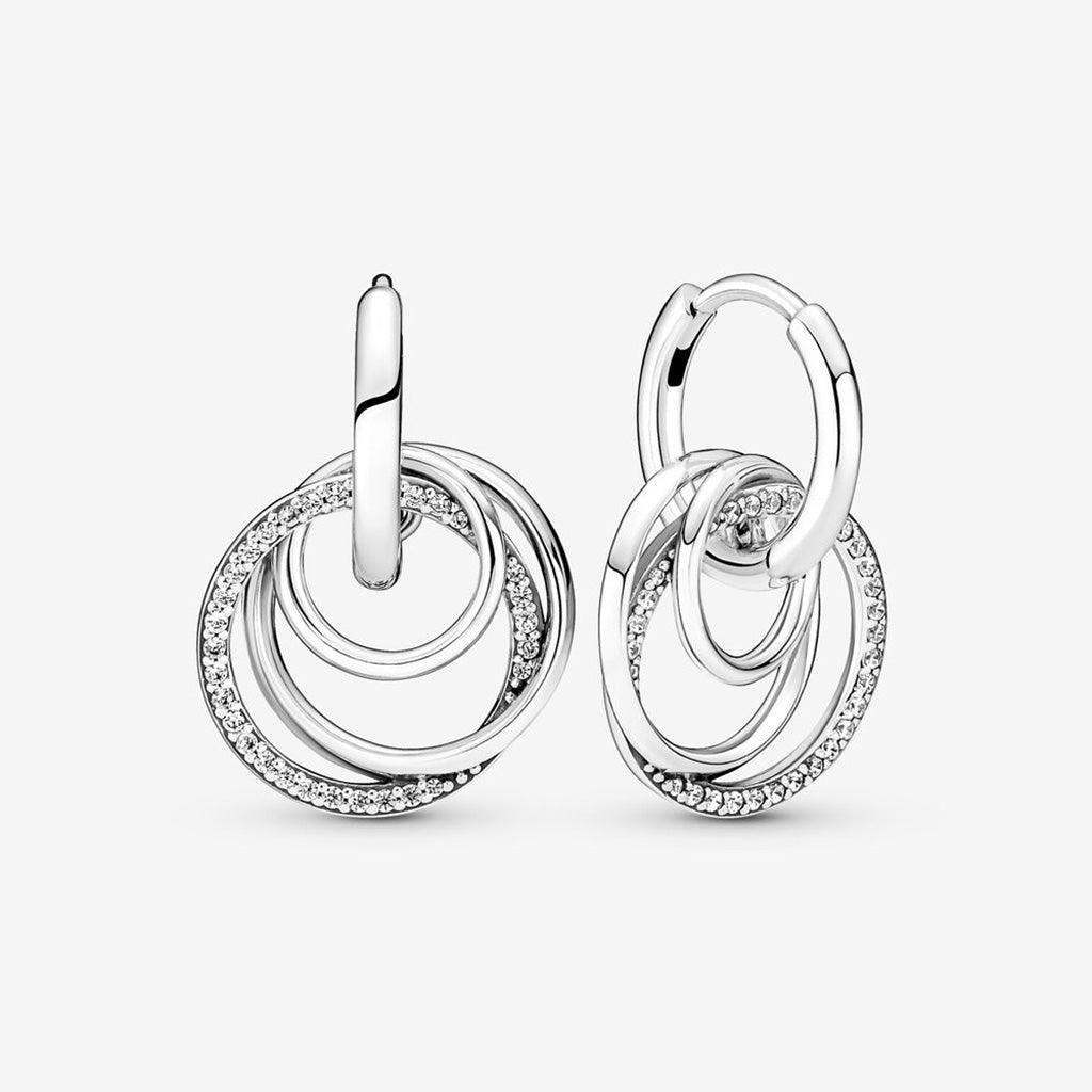 PANDORA  Family Always Encircled Hoop Earrings