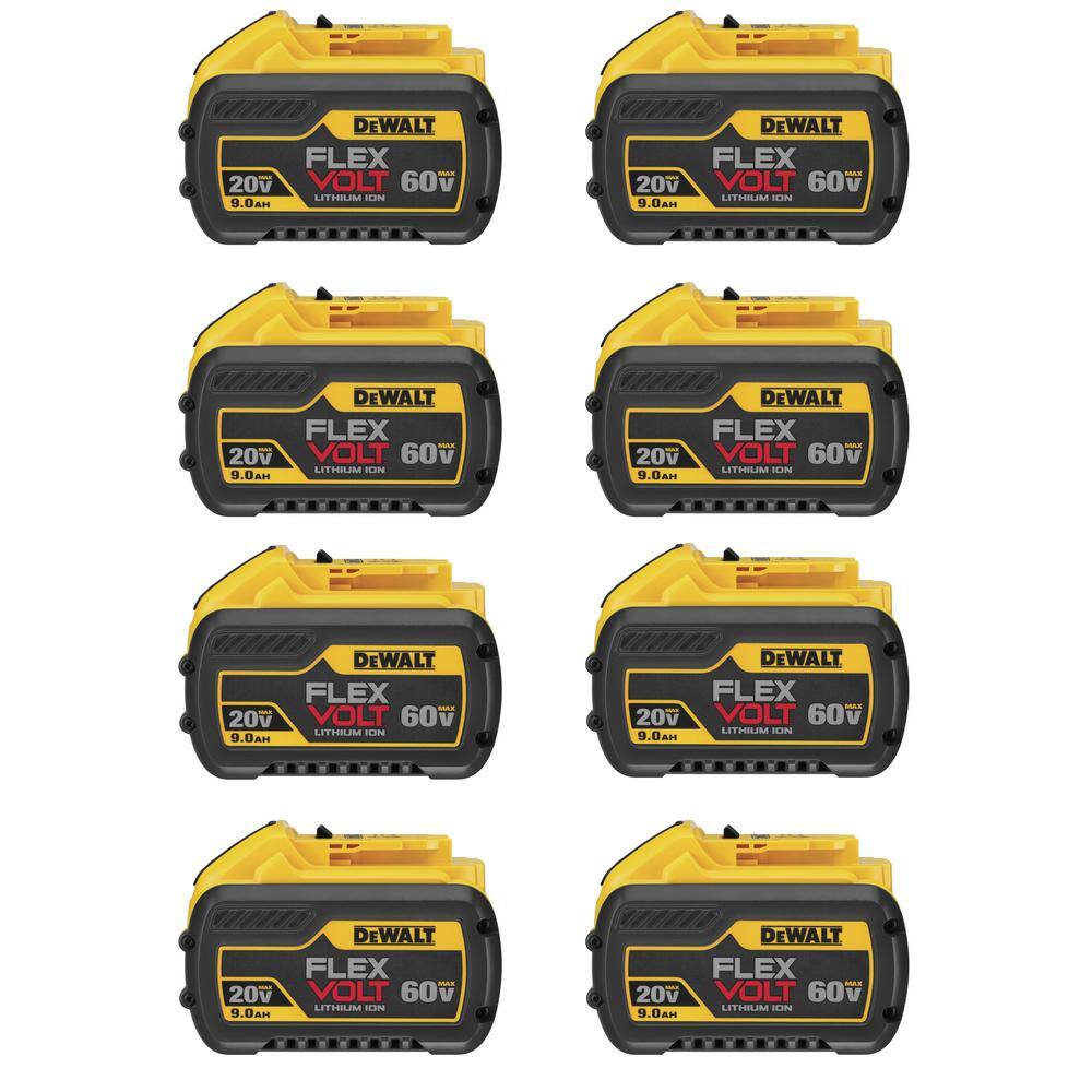 DW FLEXVOLT 20V60V MAX Lithium-Ion 9.0Ah Battery Pack (8-Pack) DCB609-8