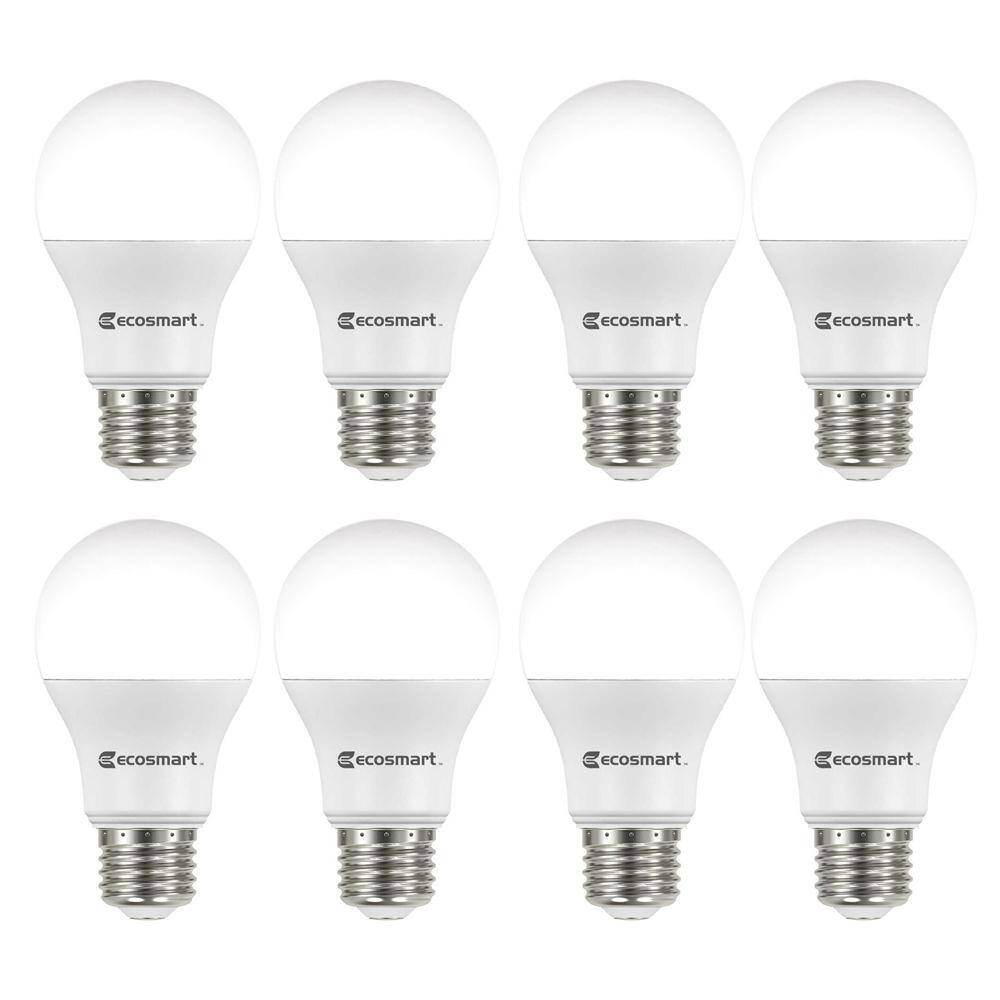 60-Watt Equivalent A19 Non-Dimmable LED Light Bulb Daylight 5000 (8-Pack) B7A19A60WUL38