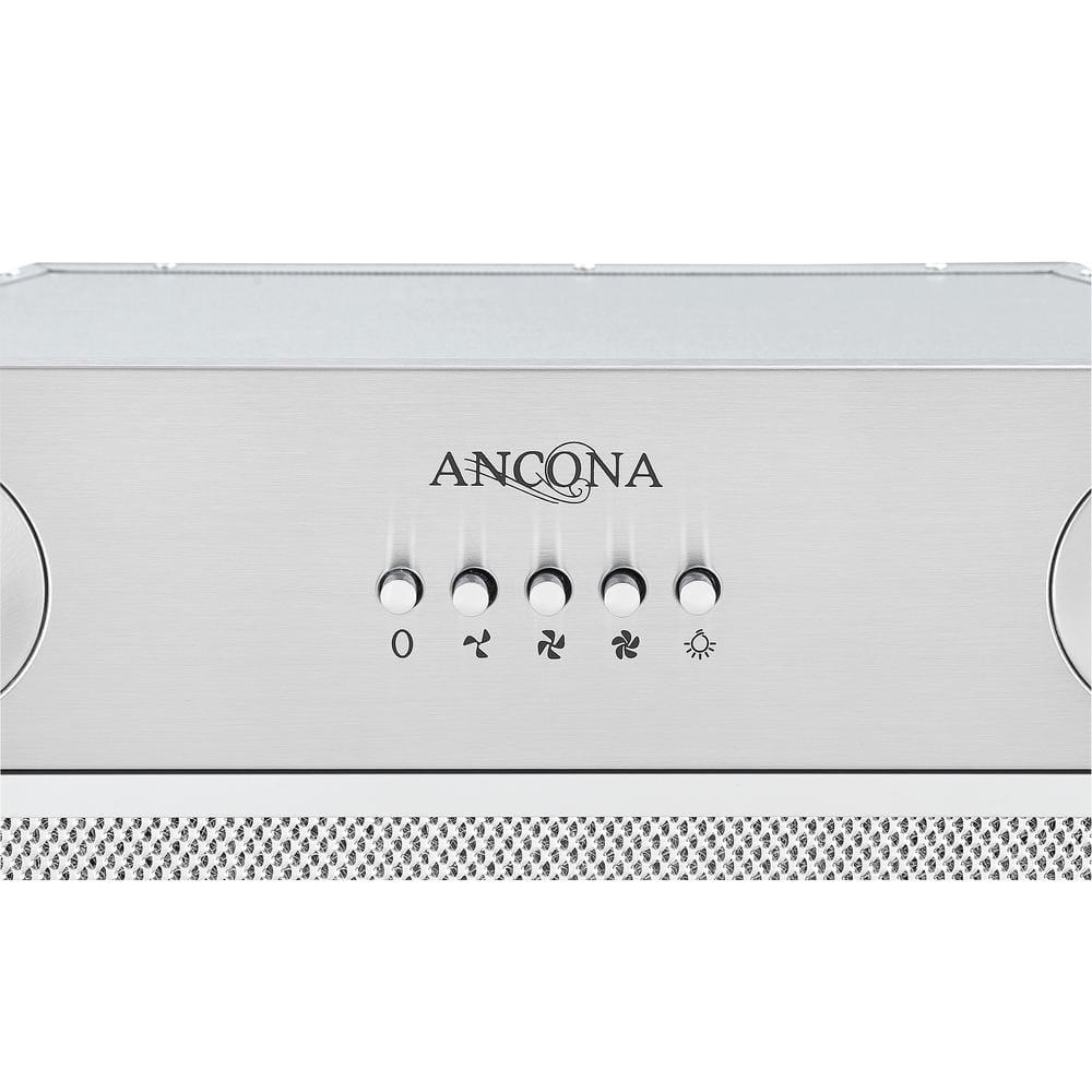 Ancona 20 in 450 CFM Ducted Insert Range Hood with LED lights in Stainless Steel