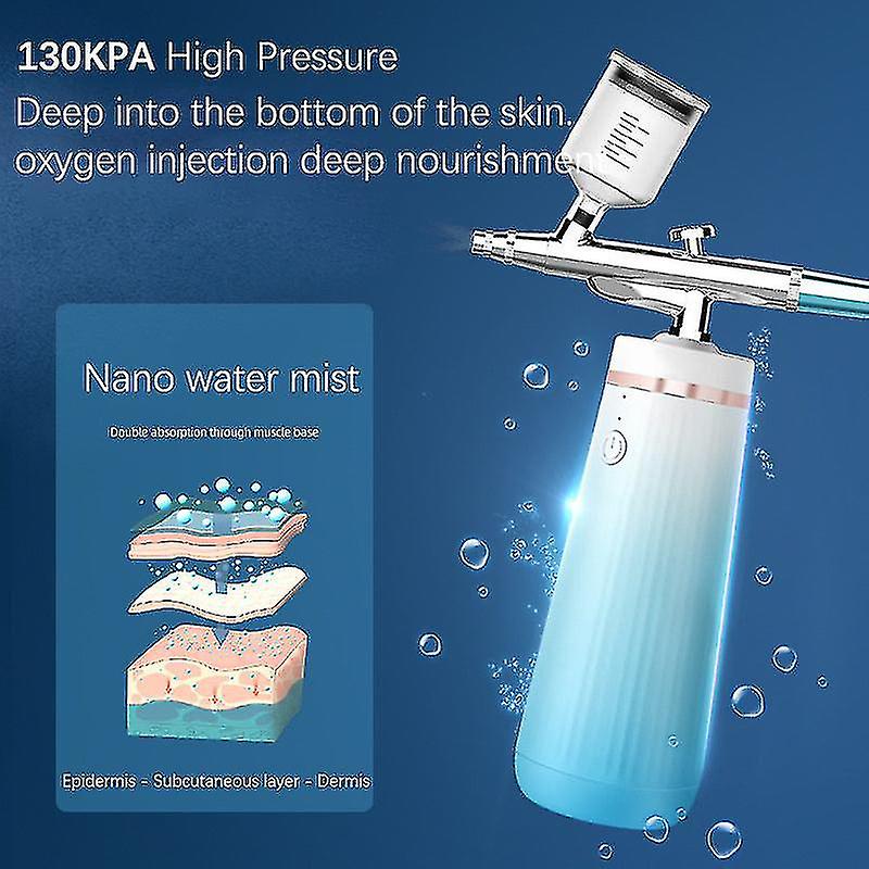 Naiwang Usb Airbrush Set Facial Water Oxygen Injector Machine Compressor Skin Mouisture Nano Multi-function Makeup Paint Art Sprayer