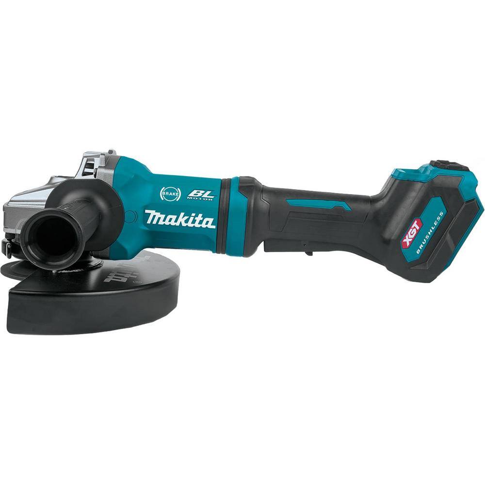 Makita 40V Max XGT Brushless Cordless 79 in. Paddle Switch Angle Grinder with Electric Brake AWS (Tool Only) GAG10Z