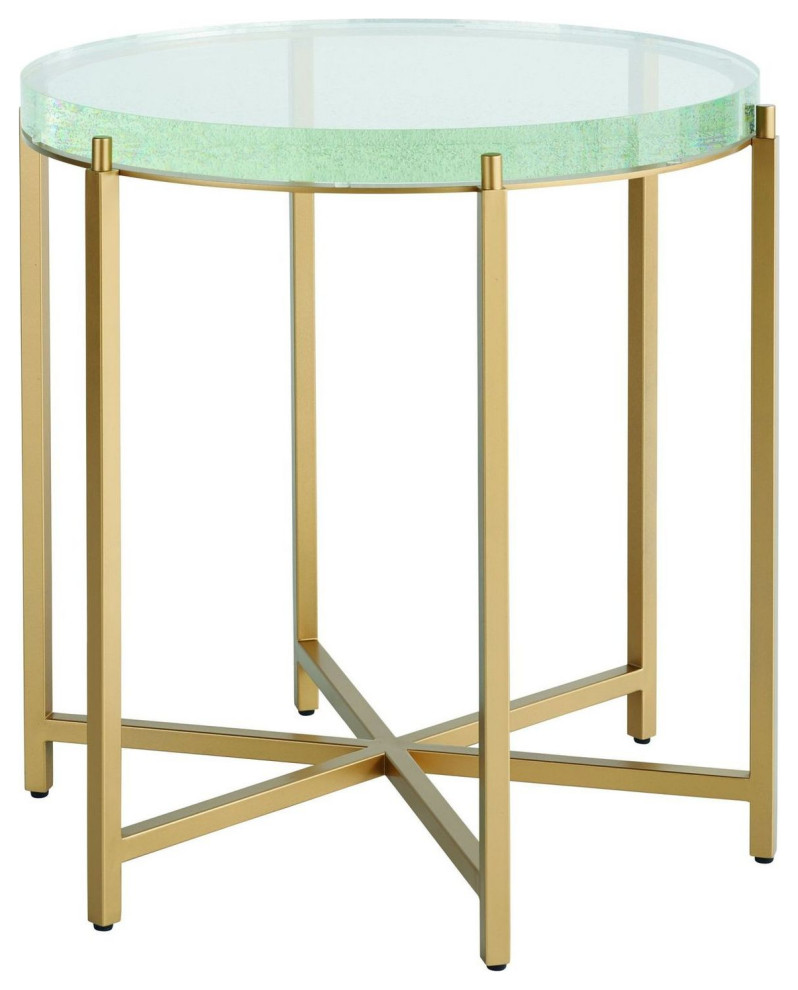 Miranda Kerr Home Love Joy Bliss End Table in Soft Gold Metal   Contemporary   Side Tables And End Tables   by Unlimited Furniture Group  Houzz