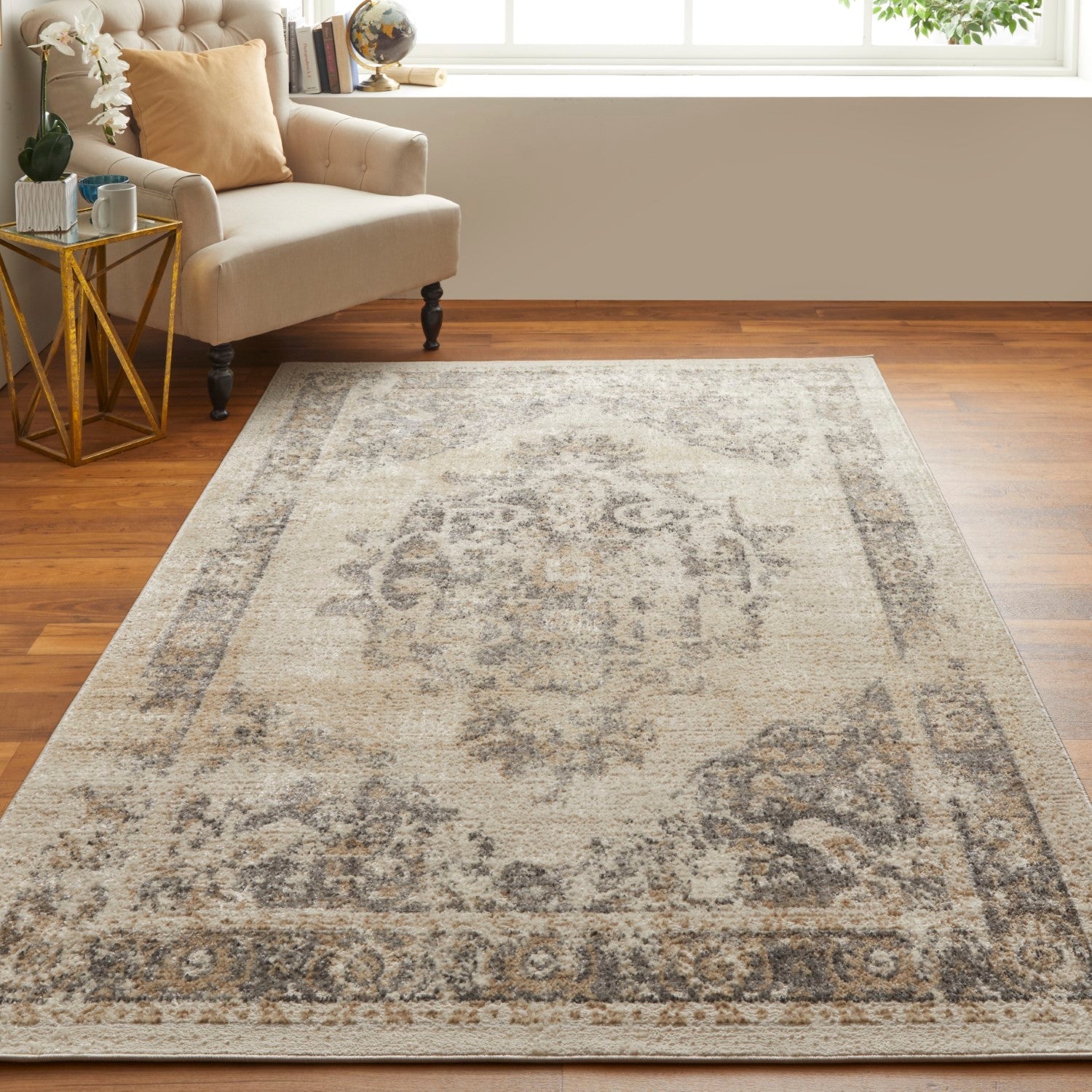 Wyllah Medallion Ivory / Brown Rug