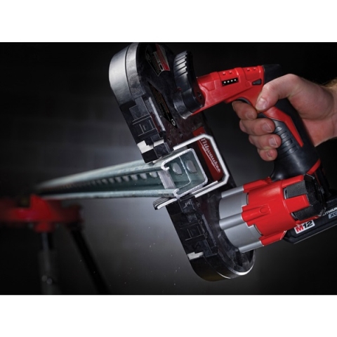 Milwaukee 2429-20 Band Saw， Tool Only， 12 V Battery， 27 in L Blade， 1/2 in W Blade， 1-5/8 in Cutting Capacity