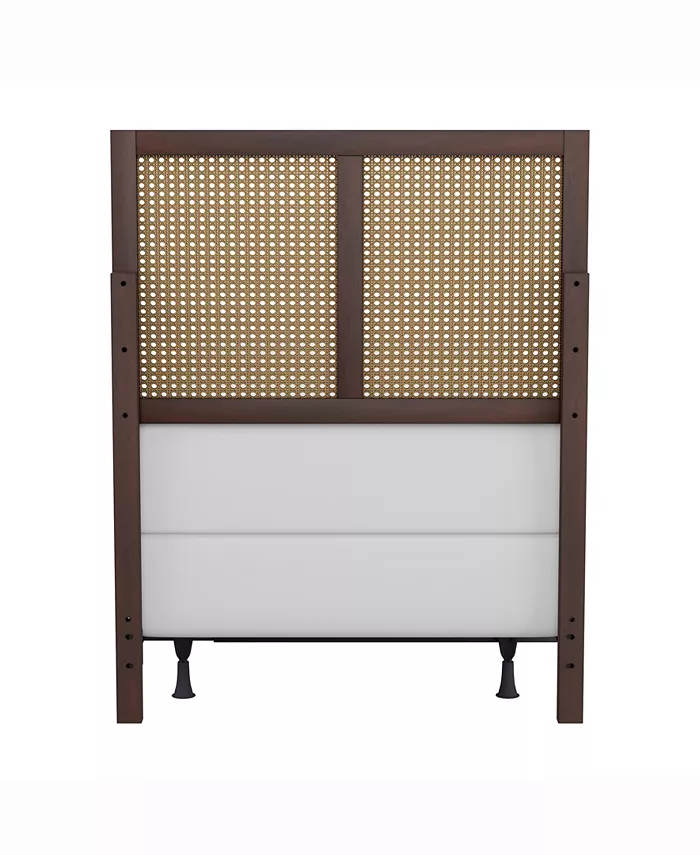 Hillsdale 50 Wood and Cane Panel Serena Furniture Twin Headboard with Frame