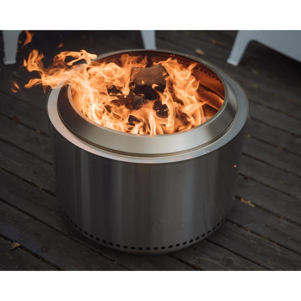 Solo Stove Yukon， Stand and Shelter 2.0 27 in. x 27 in. x 19.8 in. Outdoor Stainless Steel Wood Burning Fire Pit YUK27SD2.0+SHT