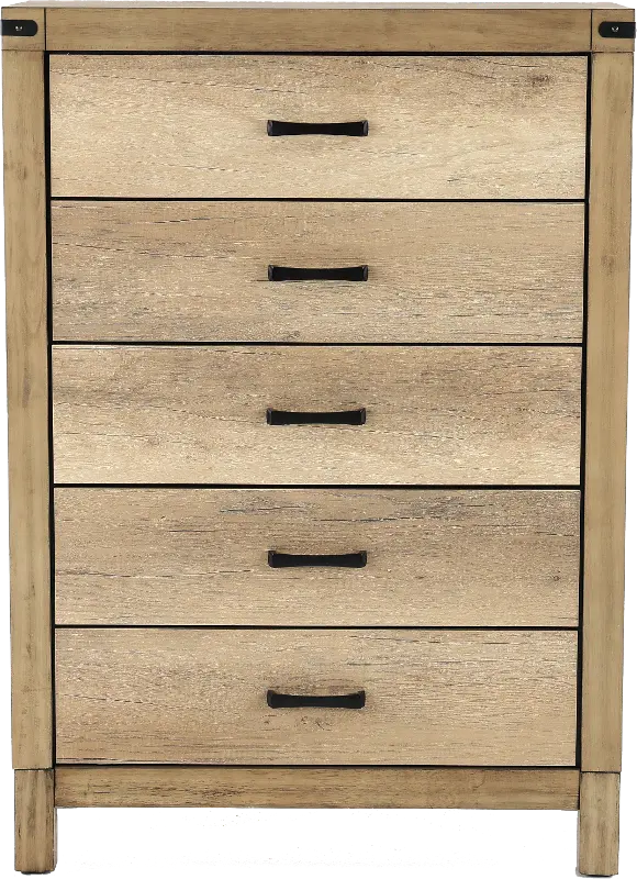 Matteo Rustic Contemporary Antiqued White Chest of Drawers