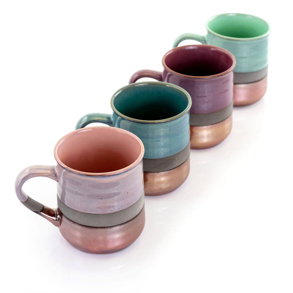 Gibson Home 18 oz. Assorted Stoneware Mug (Set of 4) 985113962M