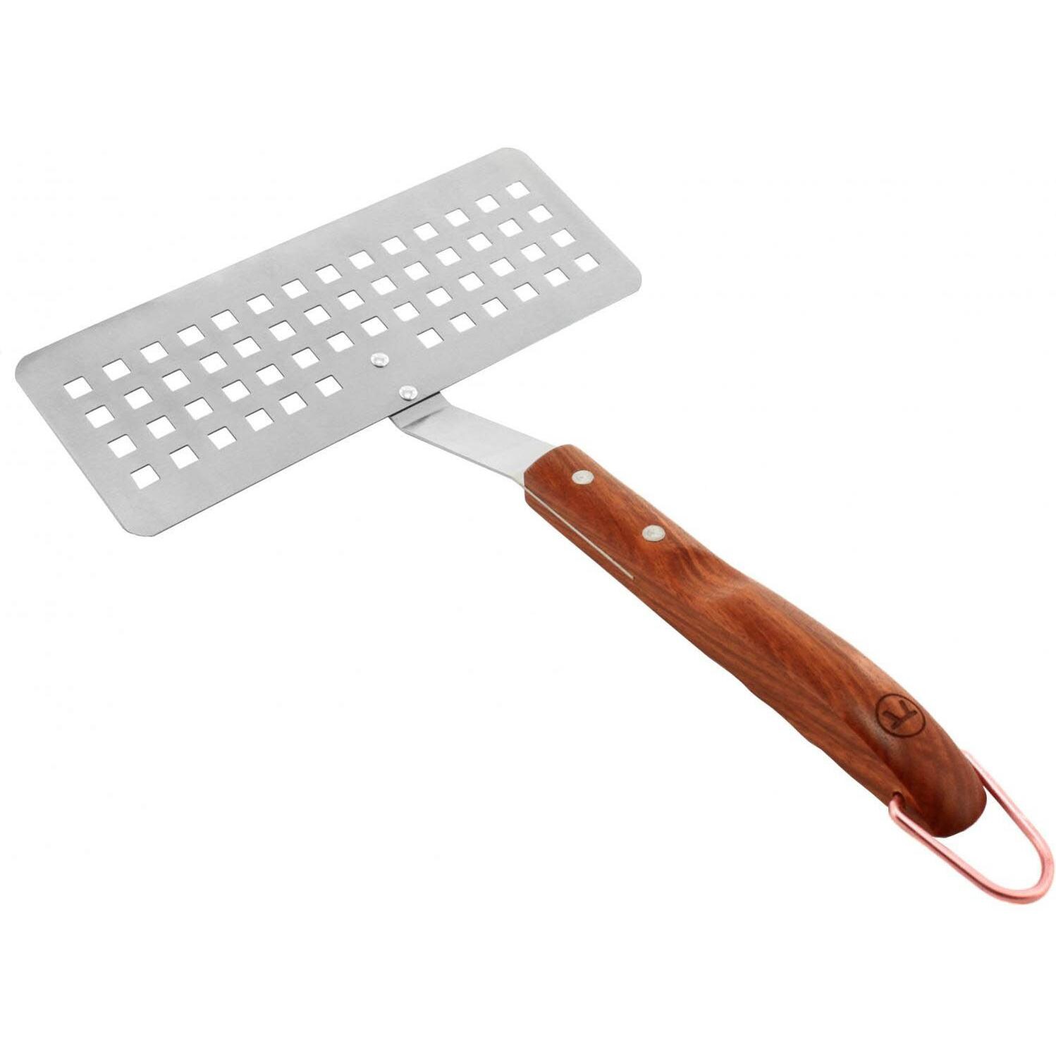 Outset Rosewood 16-Inch Stainless Steel Slotted Fish Spatula