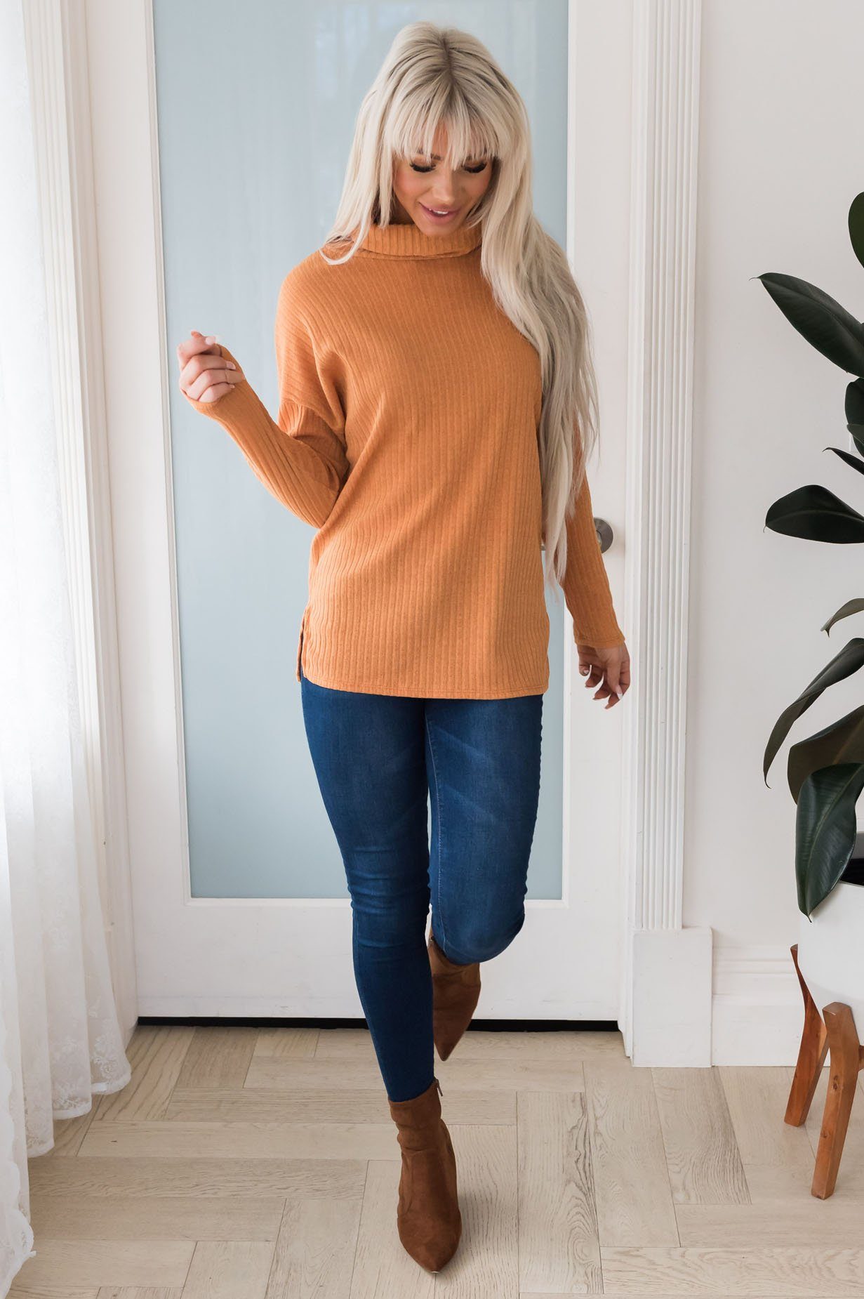 Cozy Basic Modest Turtleneck