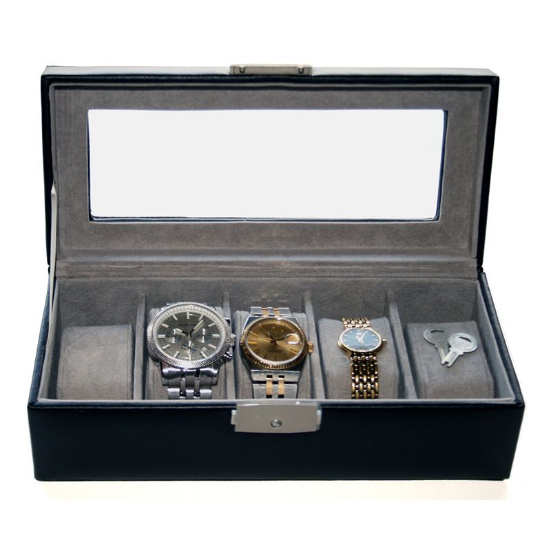 Royce Leather 5-Slot Watch Box