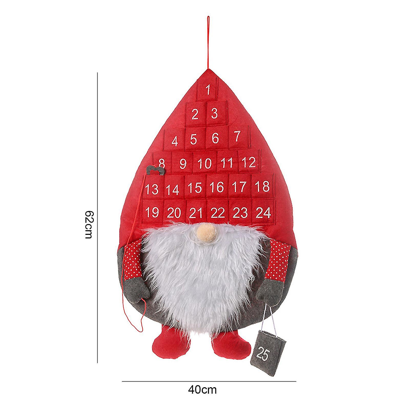 Christmas Style Calendar Exquisite Fabric Creative Dwarf Shape Hanging Calendar For Home