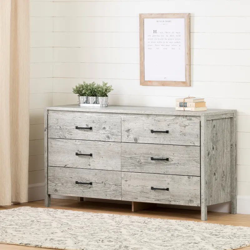 Contemporary Rustic Seaside Pine Dresser - South Shore