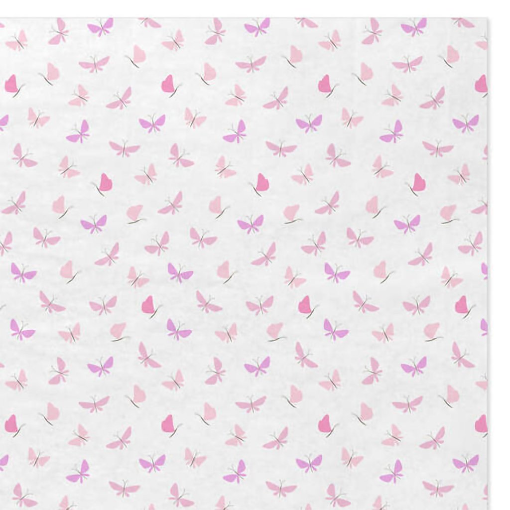 Hallmark  Pink Butterflies on White Tissue Paper, 6 sheets