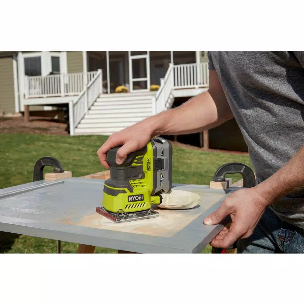 RYOBI 18-Volt ONE+ Lithium-Ion Cordless Orbital Jig Saw and 1/4 Sheet Sander with Dust Bag (Tools Only) and#8211; XDC Depot