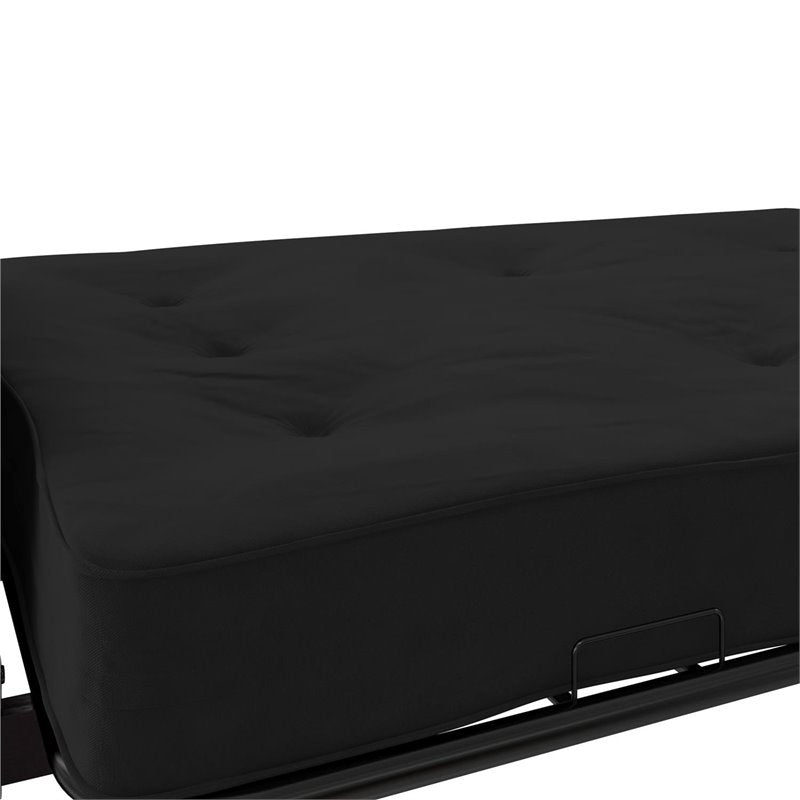 DHP Carson 8 Inch  High Density Polyester Fill Futon Mattress Full Size in Black