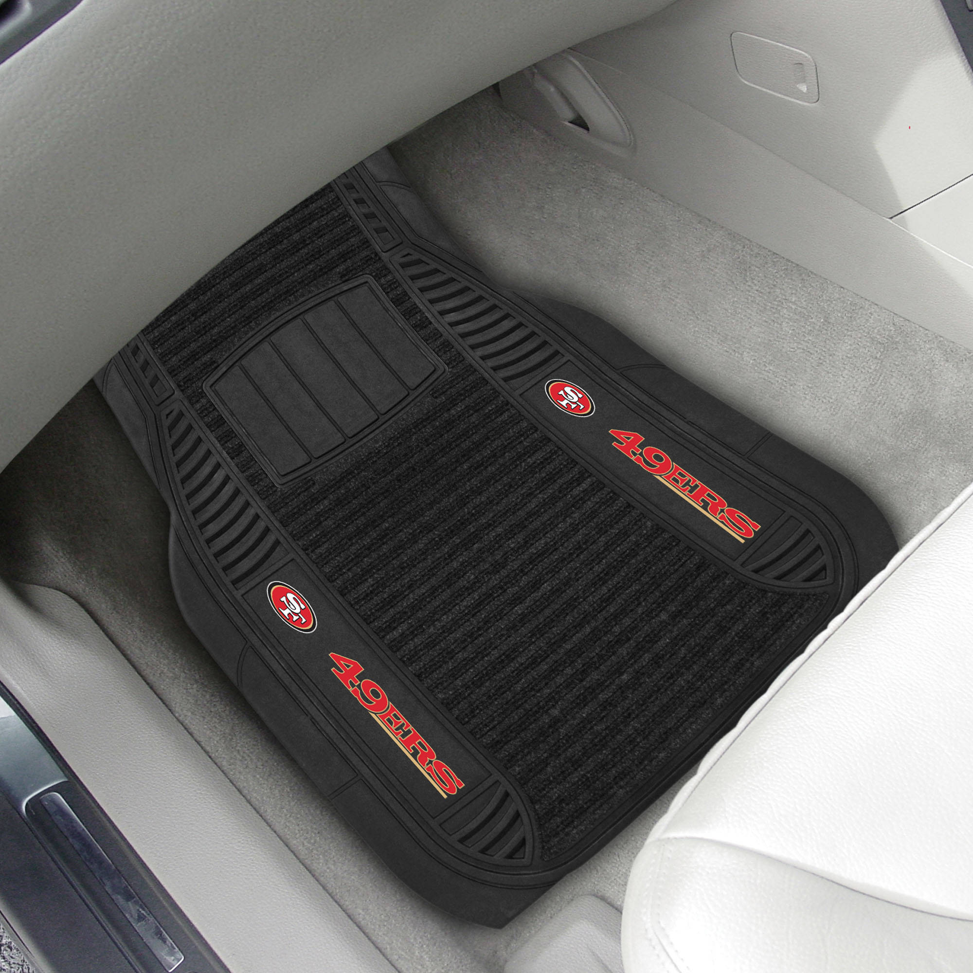 San Francisco 49ers Two-Piece Deluxe Car Mat Set - No Size