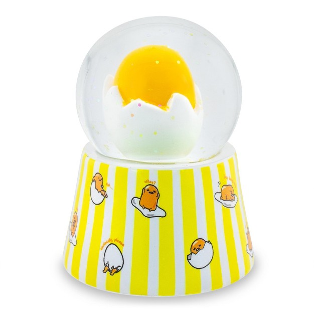 Silver Buffalo Sanrio Gudetama Mini Light up Snow Globe 2 5 Inches Tall