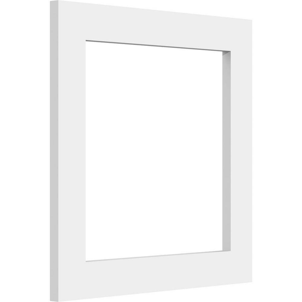 Ekena Millwork 38 in. x 12 in. x 12 in. Prescott White PVC Decorative Wall Panel (2-Piece) WALP12X12X037PRE