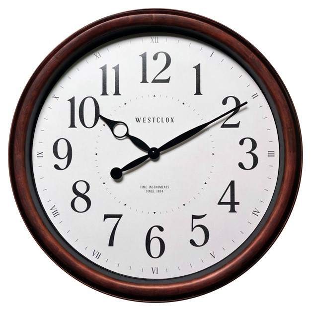 Woodgrain Finish Wall Clock Westclox