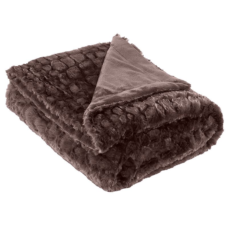 Modern Threads Luxury Gator Faux Fur Throw