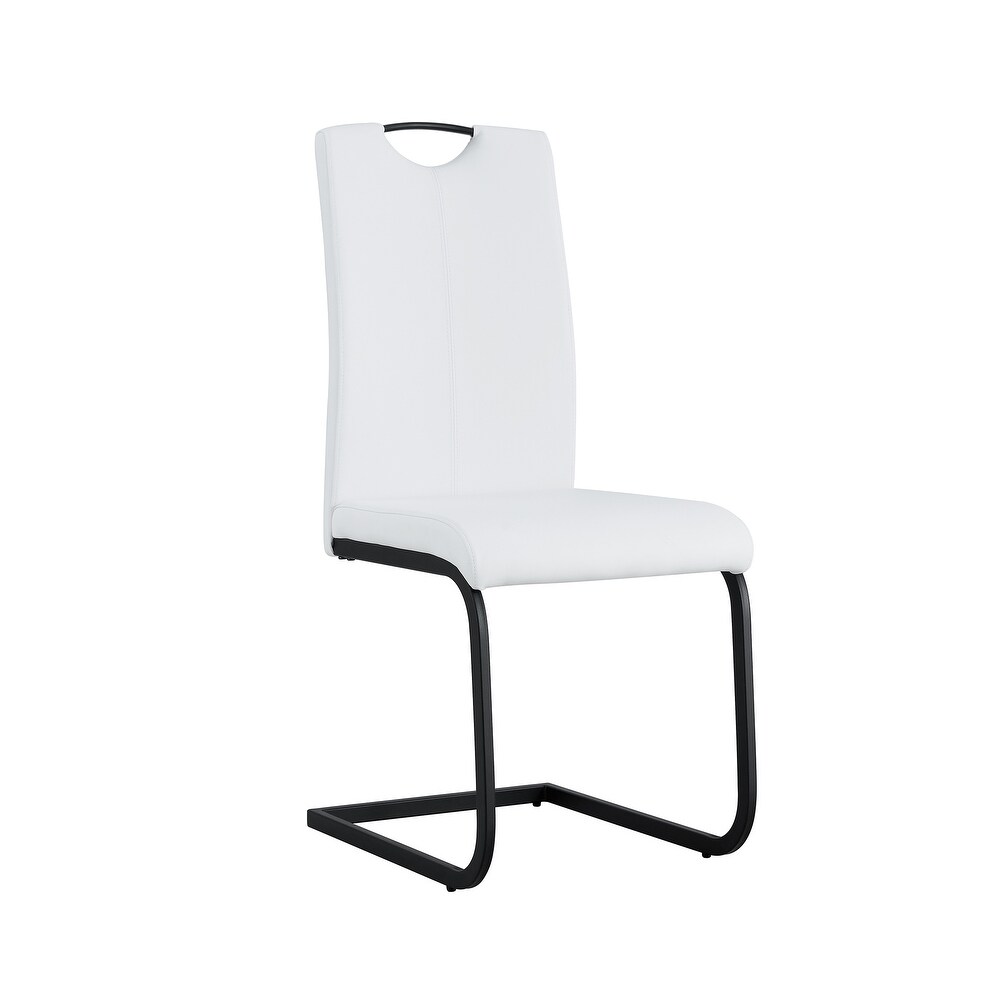 PU Chair modern kitchen chair with metal leg